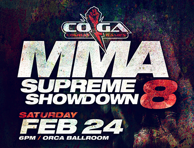 Tulalip Resort Casino Orca Ballroom Event MMA Supreme Showdown 8 - February 24, 2024. 