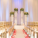 Tulalip Resort Casino Meetings and Events Weddings ceremony showing the pedestals