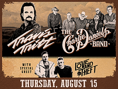 Enjoy slots at Tulalip Resort Casino north of Bellevue and Seattle on I-5, and more like Travis Tritt and The Charlie Daniels Band playing live in the Tulalip Amphitheatre on August 15, 2019!