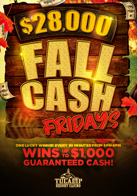 Win up to $1,000 CASH every FRIDAY! Every 30 minutes, A WINNER will win guaranteed CASH!