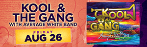 Tulalip Resort Casino Summer Concert Kool & the Gang and Average White Band on Friday, August 26, 2022. 
