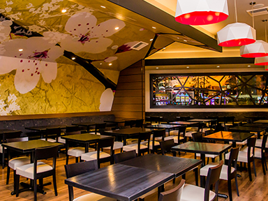 Journeys East Asian cuisine to dine in or take out at luxurious Tulalip Casino Resort near Seattle – dining room setting