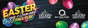 Visit a kiosk March 24 at 10AM to March 30 at 11:59PM and crack open your Free Play gift up to $1,000 at Tulalip Resort Casino!