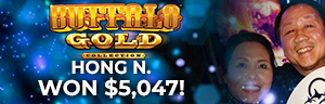 Hong N. won $5,047 playing Buffalo Gold Collection at Tulalip Resort Casino.
